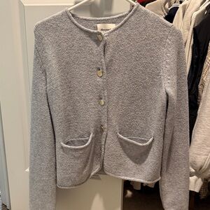 Abercrombie Gray Button-Up Cardigan